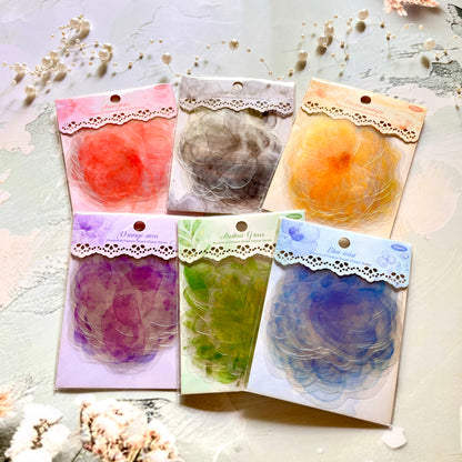 20 pcs Flower Shadow Dream Catcher Series Watercolor Sticker Pack