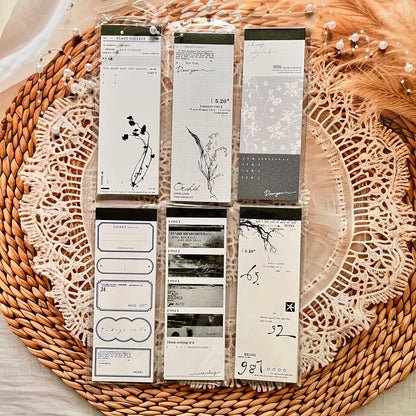 30 pcs Wandering Random Series Light Vintage Long Strip Memo Pad