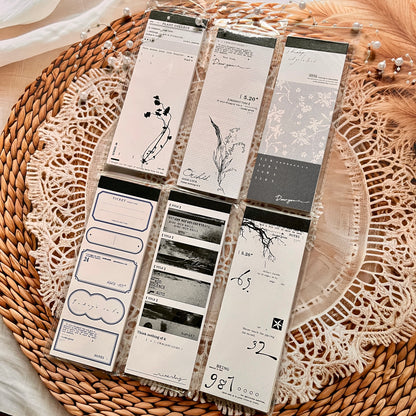 30 pcs Wandering Random Series Light Vintage Long Strip Memo Pad