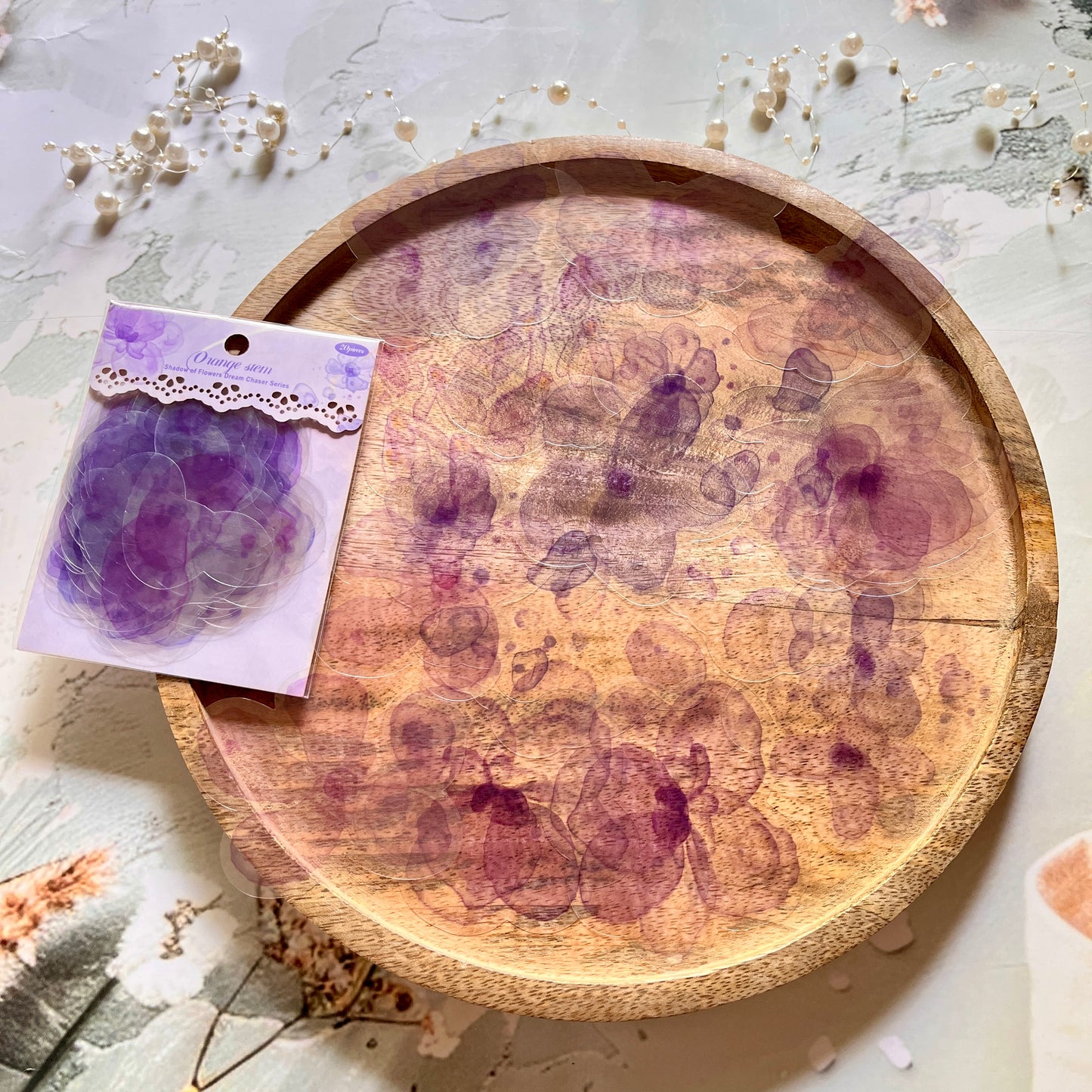 20 pcs Flower Shadow Dream Catcher Series Watercolor Sticker Pack