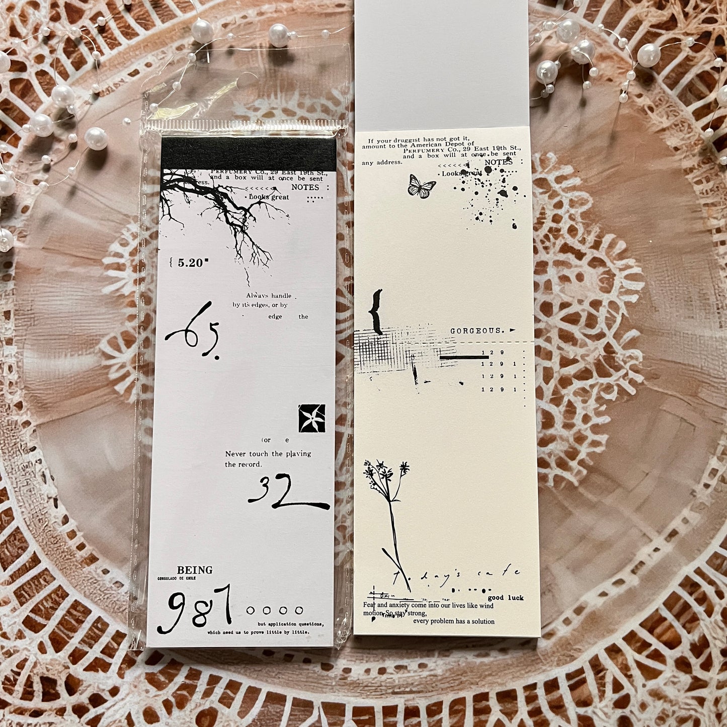 30 pcs Wandering Random Series Light Vintage Long Strip Memo Pad