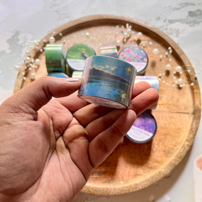 1 Roll Nature Poem Light Vintage Oil Painting Series PET Landscaping Tape