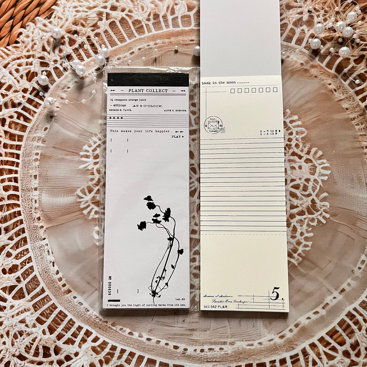 30 pcs Wandering Random Series Light Vintage Long Strip Memo Pad
