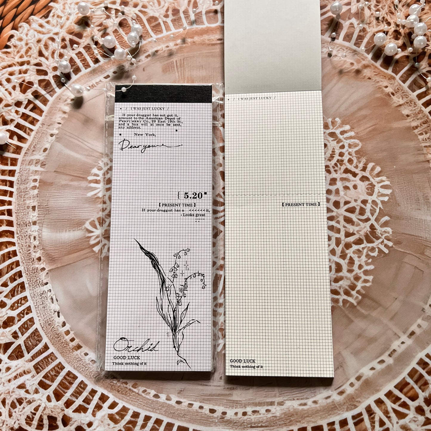 30 pcs Wandering Random Series Light Vintage Long Strip Memo Pad