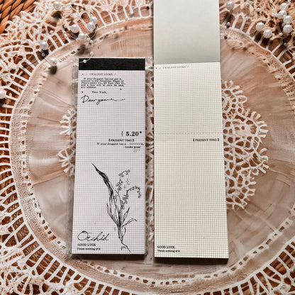 30 pcs Wandering Random Series Light Vintage Long Strip Memo Pad