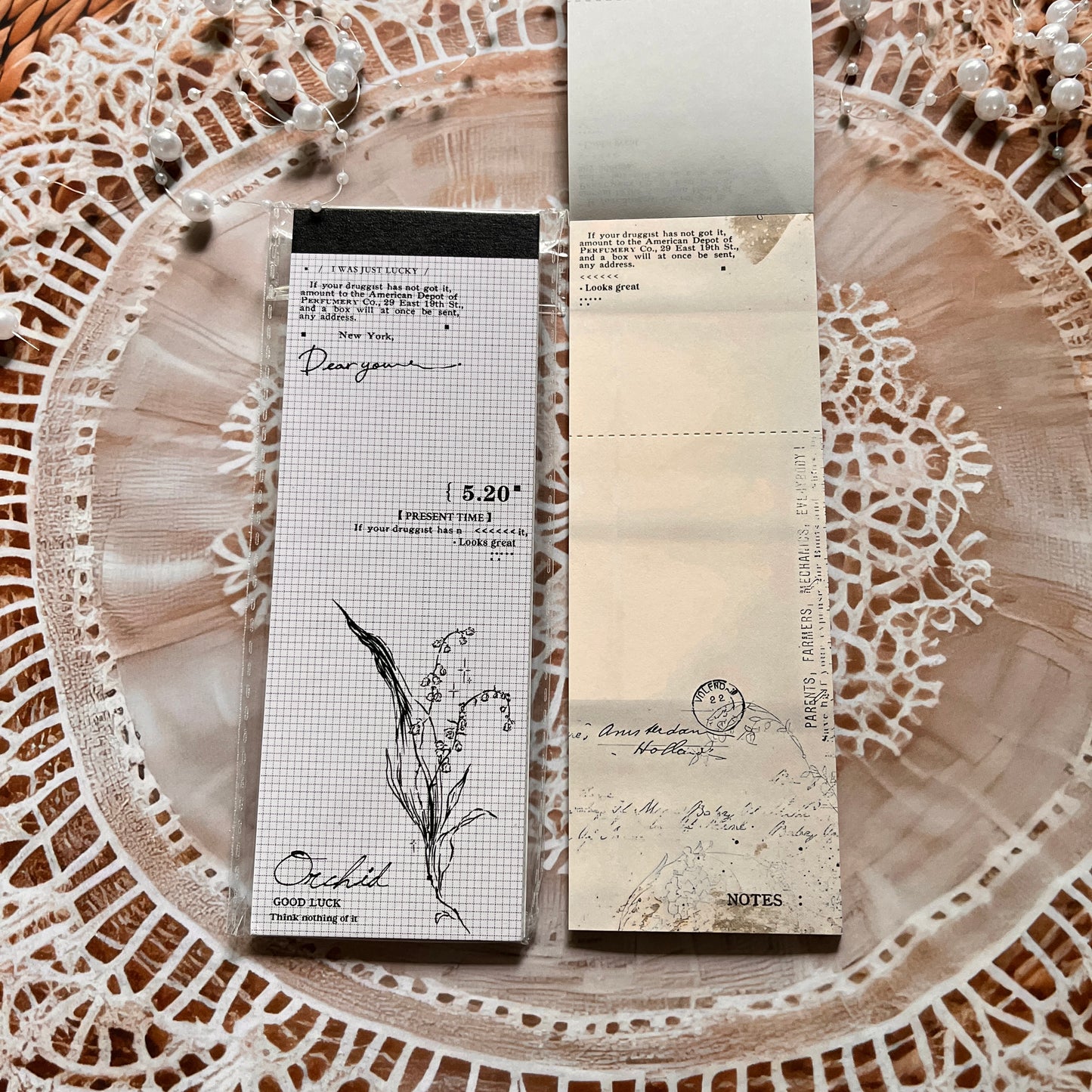 30 pcs Wandering Random Series Light Vintage Long Strip Memo Pad
