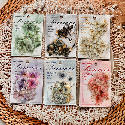 15 pcs Flower Story Series Multi-Size Flower Sticker Pack