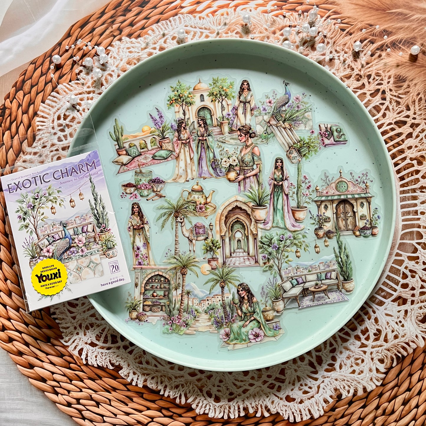20pcs Exotic Journey Series Travel Scenery Vintage Stickers