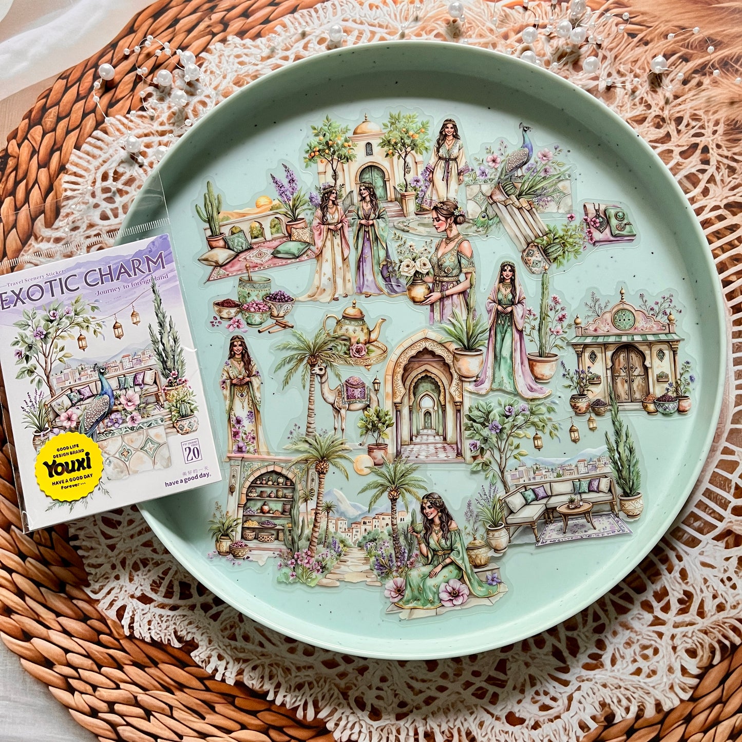 20pcs Exotic Journey Series Travel Scenery Vintage Stickers