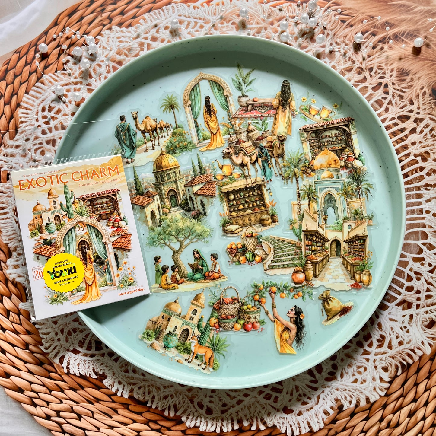 20pcs Exotic Journey Series Travel Scenery Vintage Stickers