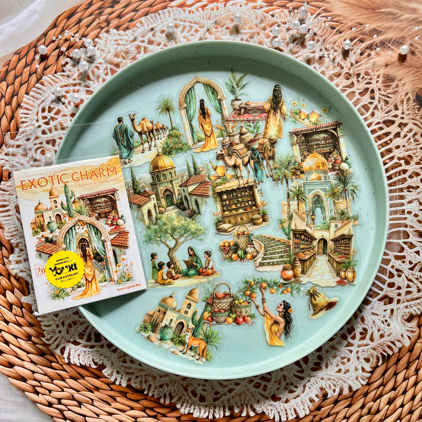 20pcs Exotic Journey Series Travel Scenery Vintage Stickers