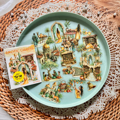 20pcs Exotic Journey Series Travel Scenery Vintage Stickers