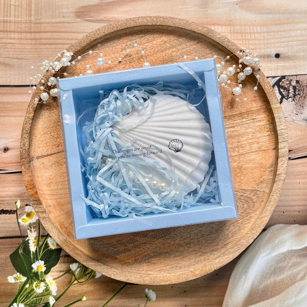 1 Pure White Seashells Handcrafted Eco Friendly Seaside Souvenir Journal