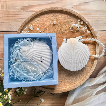1 Pure White Seashells Handcrafted Eco Friendly Seaside Souvenir Journal