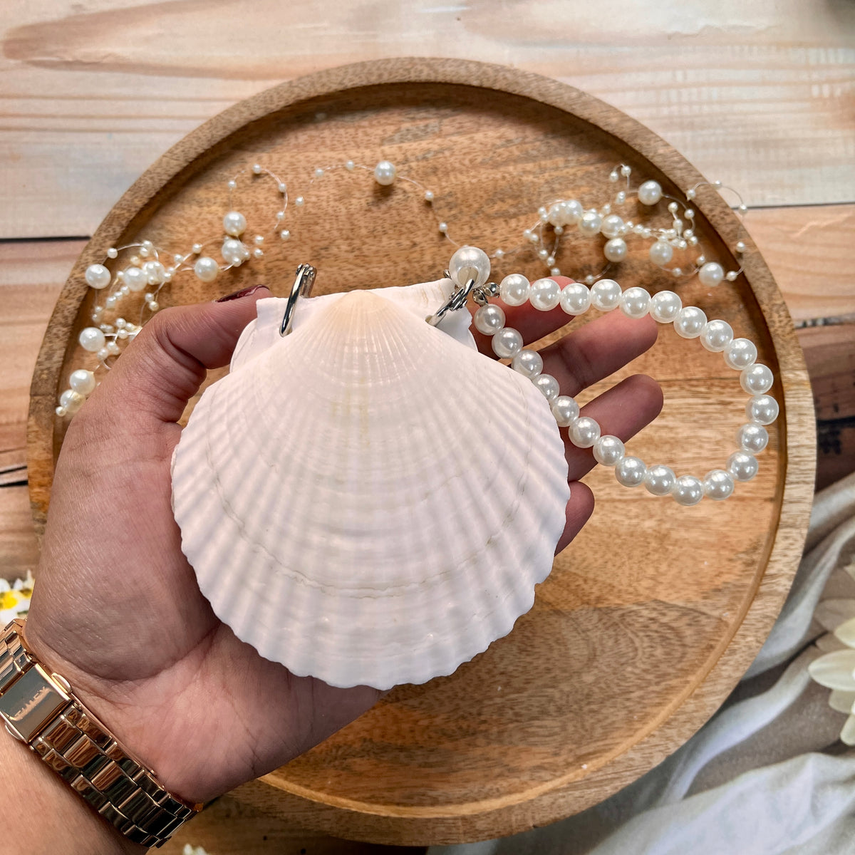 1 Pure White Seashells Handcrafted Eco Friendly Seaside Souvenir Journal