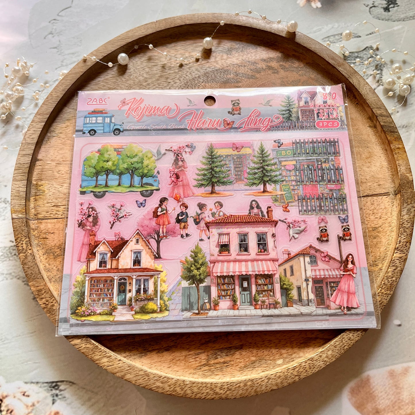 3 Sheets Gentle South Shore Creative Scenery 3D Stickers