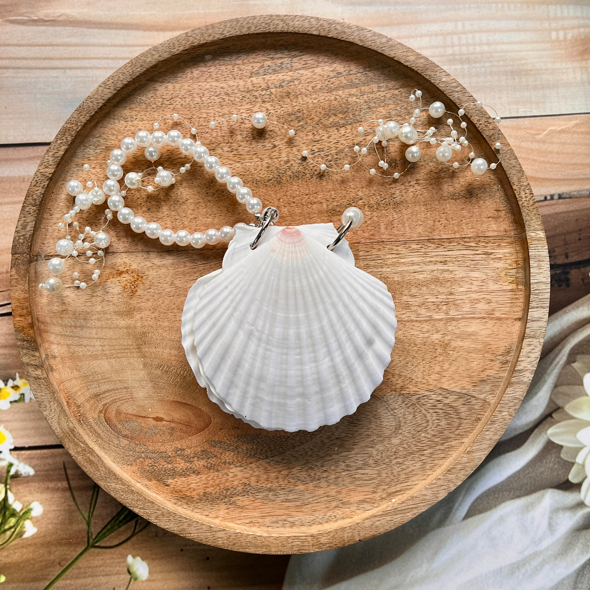1 Pure White Seashells Handcrafted Eco Friendly Seaside Souvenir Journal