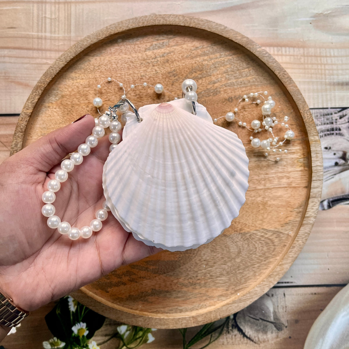1 Pure White Seashells Handcrafted Eco Friendly Seaside Souvenir Journal