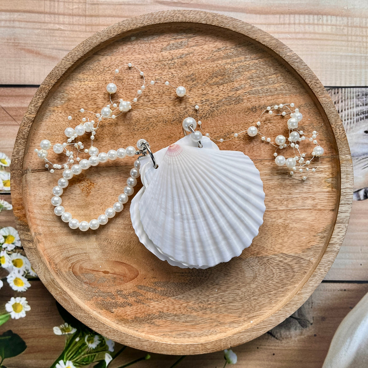 1 Pure White Seashells Handcrafted Eco Friendly Seaside Souvenir Journal