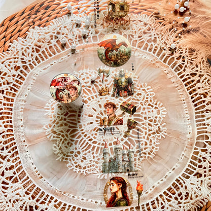 65mm*200cm A Fairy Tale Adventure Series Vintage Character Pet Tape