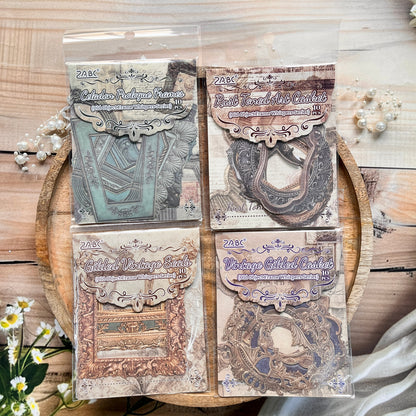 10 Pcs Vintage Frames Series Retro Journaling Stickers