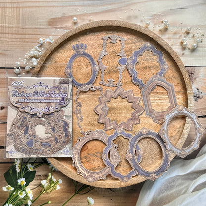 10 Pcs Vintage Frames Series Retro Journaling Stickers