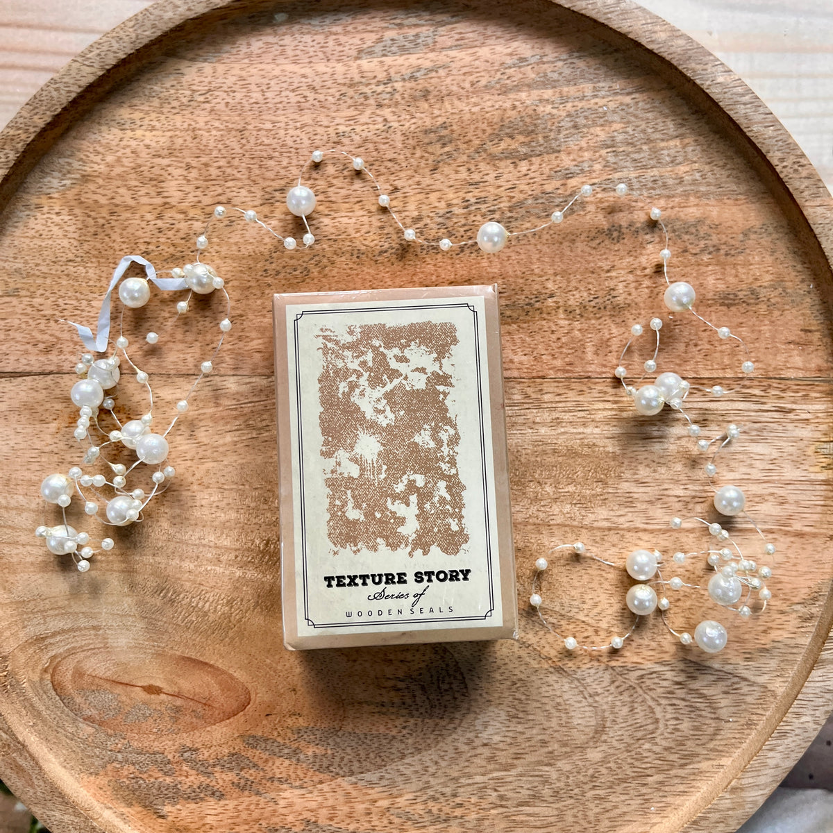 1 Pc Stamp Texture Tales Series Wooden Stamp for Journaling
