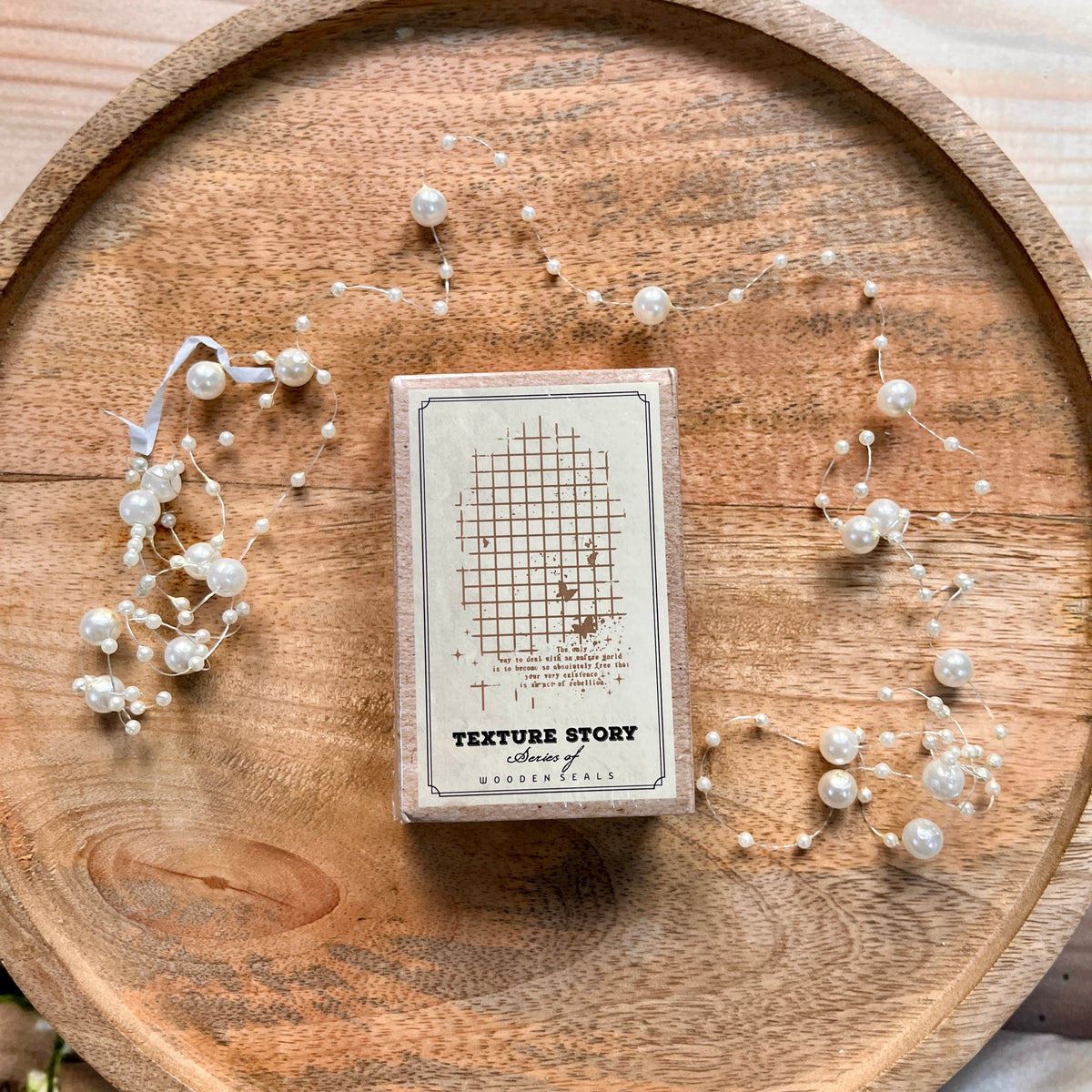 1 Pc Stamp Texture Tales Series Wooden Stamp for Journaling