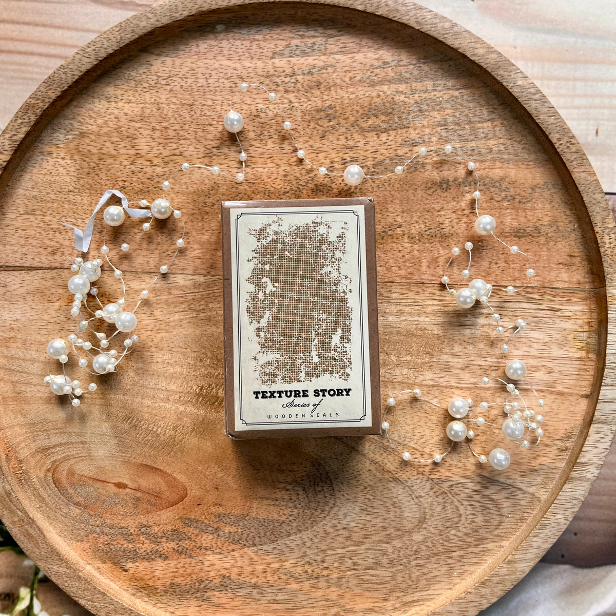 1 Pc Stamp Texture Tales Series Wooden Stamp for Journaling