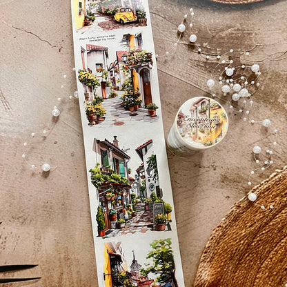 80mm*200cm Encounter Slow Time Series Vintage City Street Washi Tape