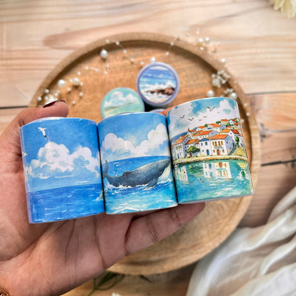 1 Roll Letters From The Coast Series Scenery-Themed Journal Decorative Tape