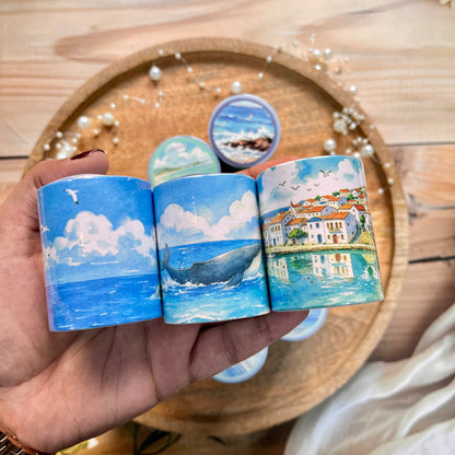 1 Roll Letters From The Coast Series Scenery-Themed Journal Decorative Tape