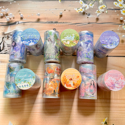 70mm*200cm Dream Reverie Series Kawaii Character Flower Landscaping PET Tape