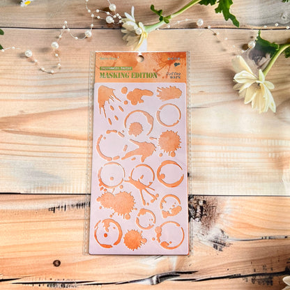 1 Pc Masking Edition Impression Series Handbook Printing Stencils for Journal Decoration