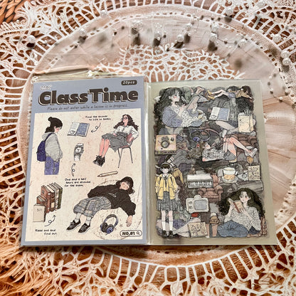 20 Sheets Mori Girl Creative Character Sticker Book