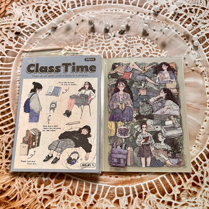 20 Sheets Mori Girl Creative Character Sticker Book