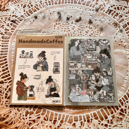 20 Sheets Mori Girl Creative Character Sticker Book