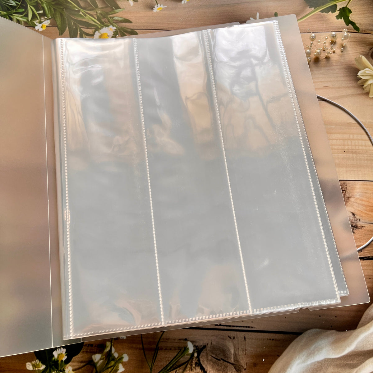 1 Pc Three Compartment Long Strip Sticker and Tape Organizer Notebook