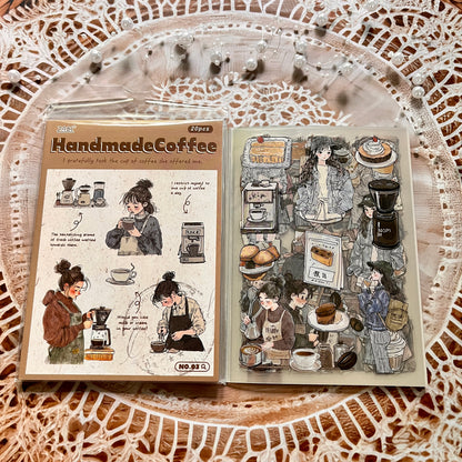 20 Sheets Mori Girl Creative Character Sticker Book
