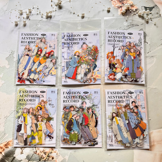 20 Pcs Fashion Aesthetics Series Character Stickers for Journaling
