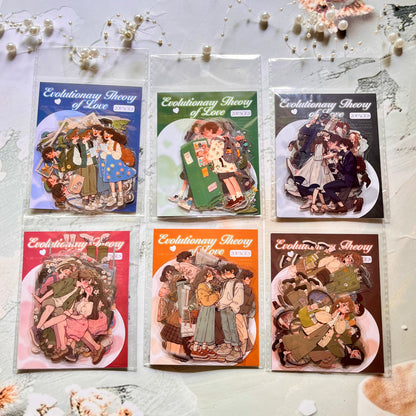 20 Pcs Love Evolution Series Couple Theme Stickers