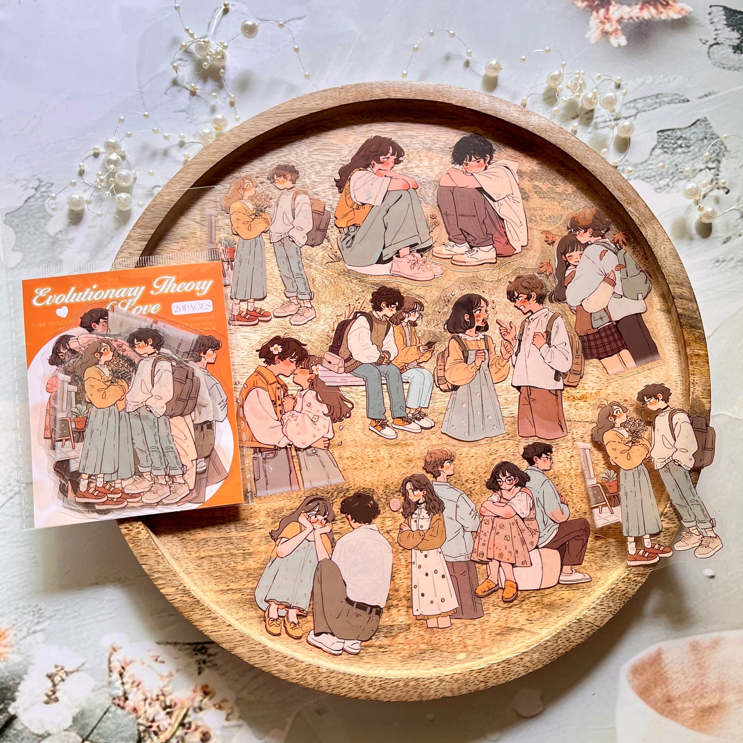 20 Pcs Love Evolution Series Couple Theme Stickers