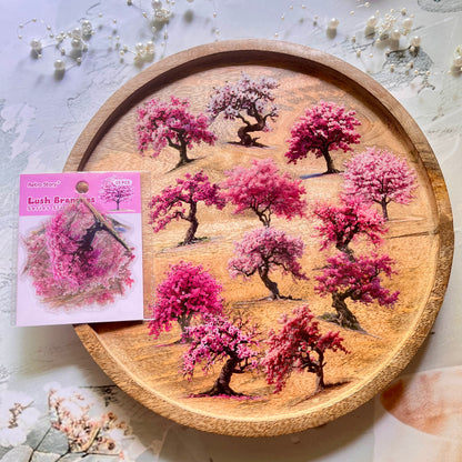 15 Pcs Branching Series Creative Tree Pattern Stickers for Journaling