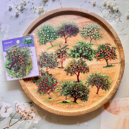 15 Pcs Branching Series Creative Tree Pattern Stickers for Journaling