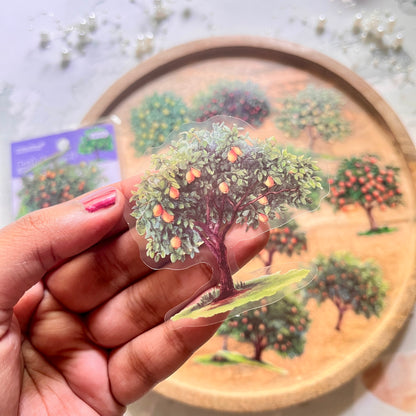 15 Pcs Branching Series Creative Tree Pattern Stickers for Journaling