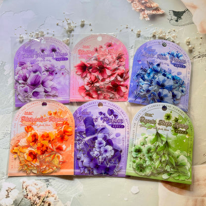 40 Pcs Blooming Clouds Pretty flowers and leaves stickers