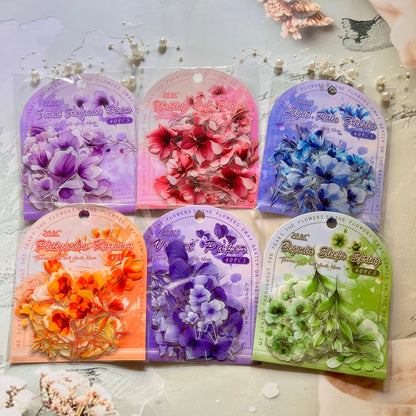 40 Pcs Blooming Clouds Pretty flowers and leaves stickers
