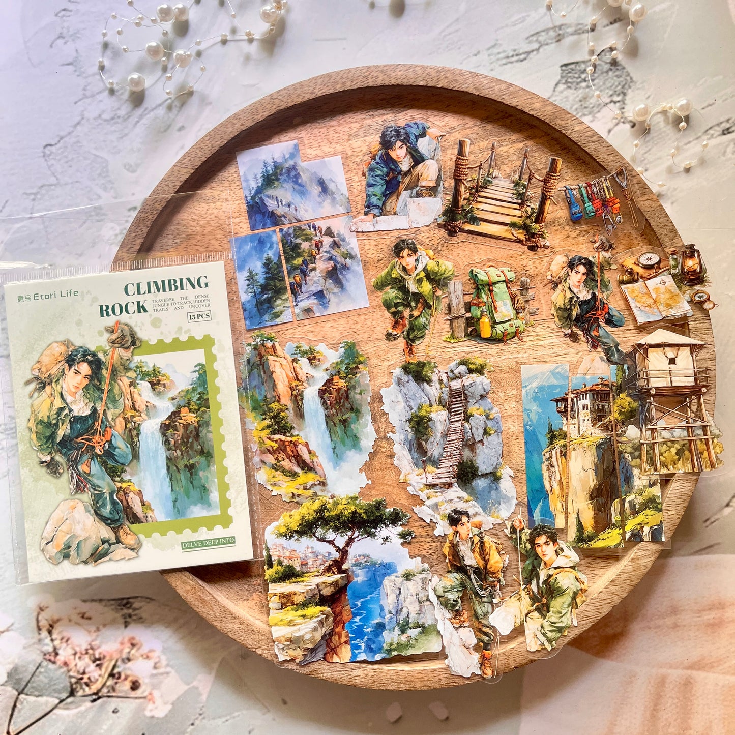 15 Pcs Adventure Journey Series Outdoor Sports Stickers