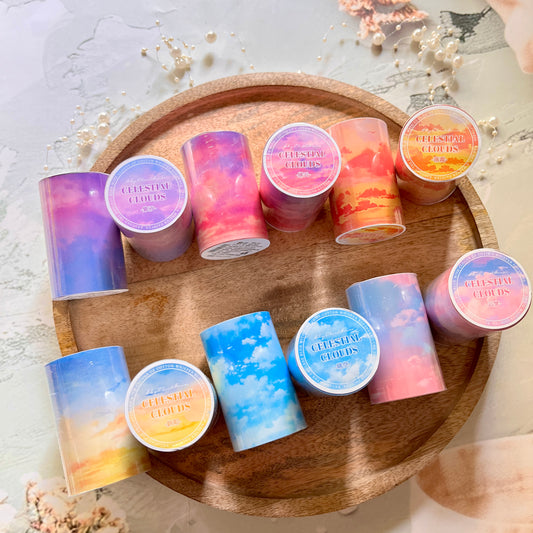 2M Roll Sky Cloudscape Series Sky-Themed Pet Tape
