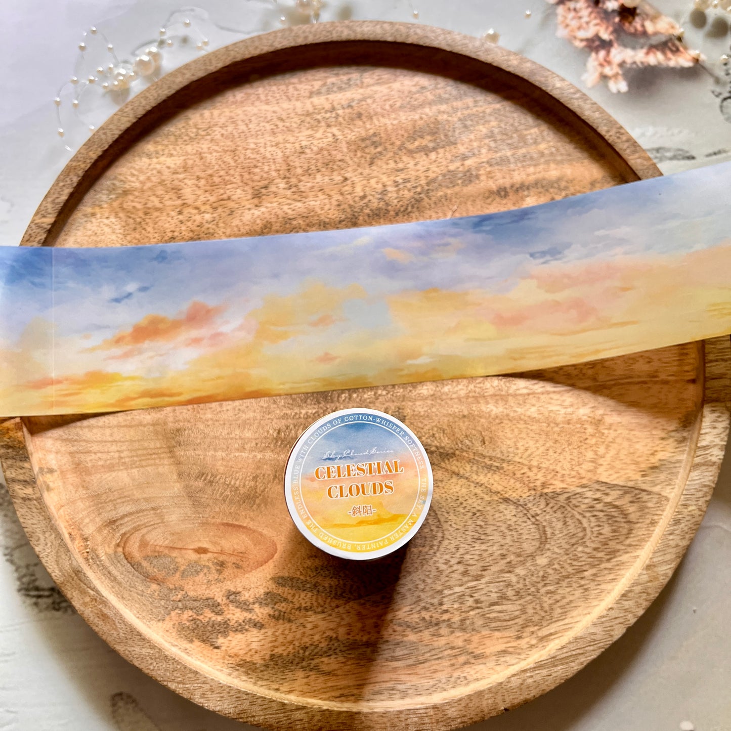 2M Roll Sky Cloudscape Series Sky-Themed Pet Tape